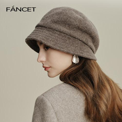 FANCET帽子女秋冬时尚百搭贝雷帽