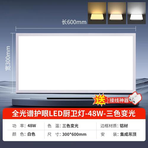300x600mm顶灯卫生间集成厨房