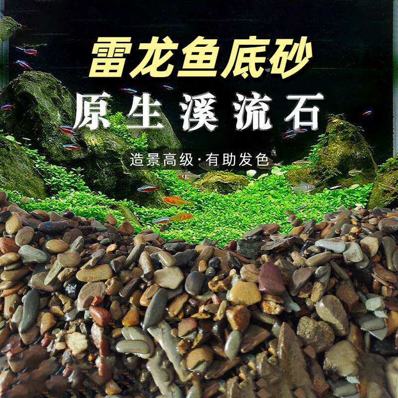 雷龙鱼底砂原生鱼缸造景底沙溪流石水草龟缸草南美缸装饰铺底溪流 - 实物图