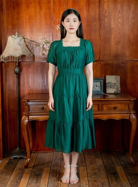 固执22夏季新款欧式短袖中长连衣裙41522LQ07450
