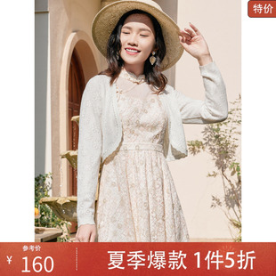 针织开衫 固执夏季 短款 新款 外套女10831MY07997 文艺学院风长袖