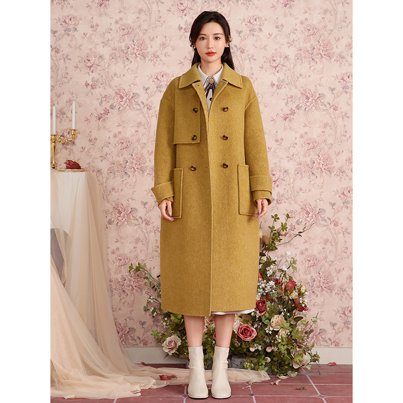 固执高级轻奢感双面呢大衣外套女