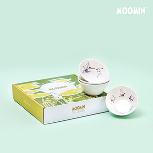 姆明甜品碗 北欧风早餐小碗节食 儿童辅食雪糕水果零食碗创意礼盒