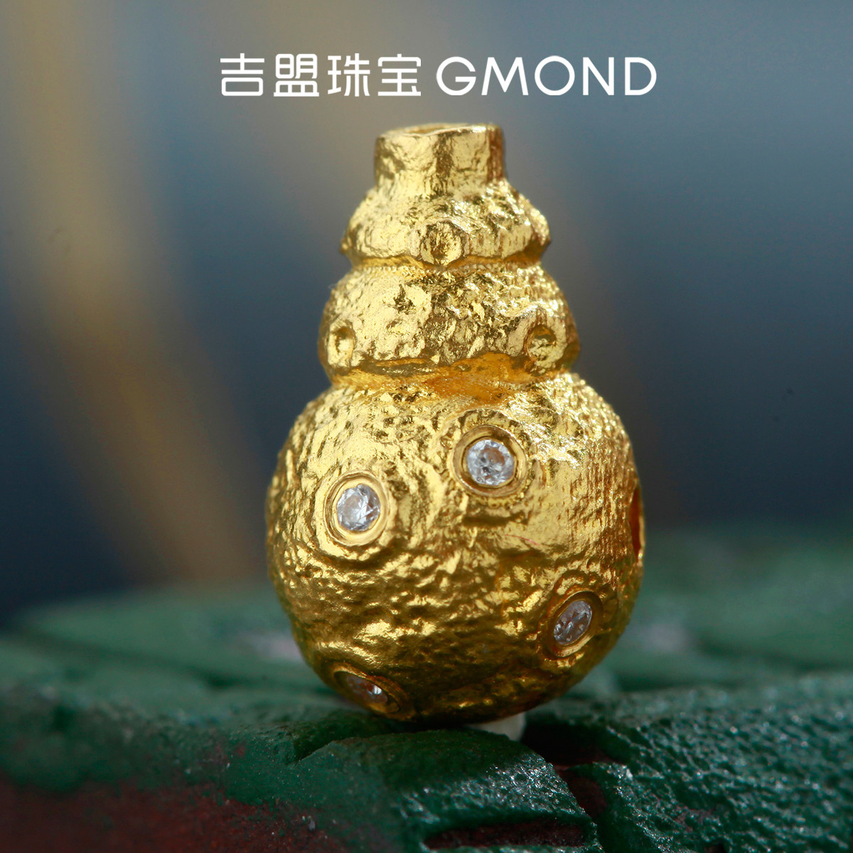 吉盟珠宝999足金陨石星球一体三通古法黄金锤纹藏式文玩108配饰,黄金,计价路路通,淘宝优惠券,粉丝福利购,淘宝优惠卷