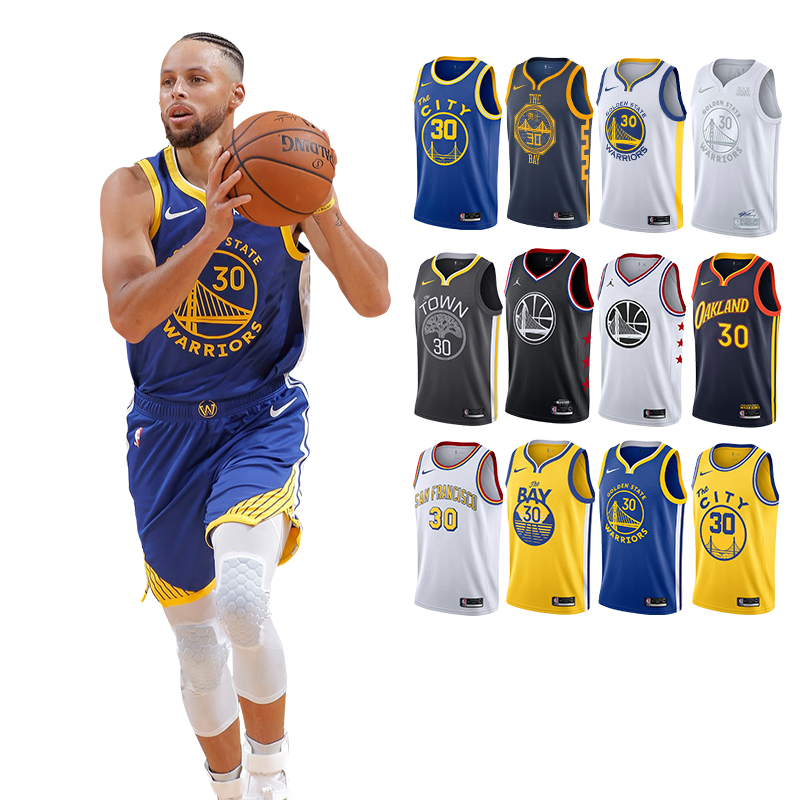 NIKE耐克库里球衣勇士队nba城市版复古30号酷动城正品912101-728-封面