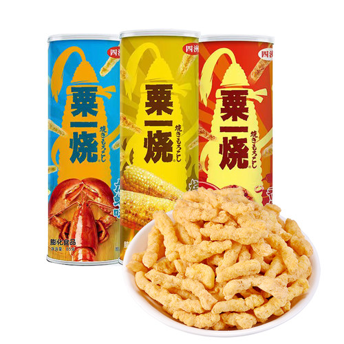 四洲粟一烧罐装玉米条烧烤味休闲