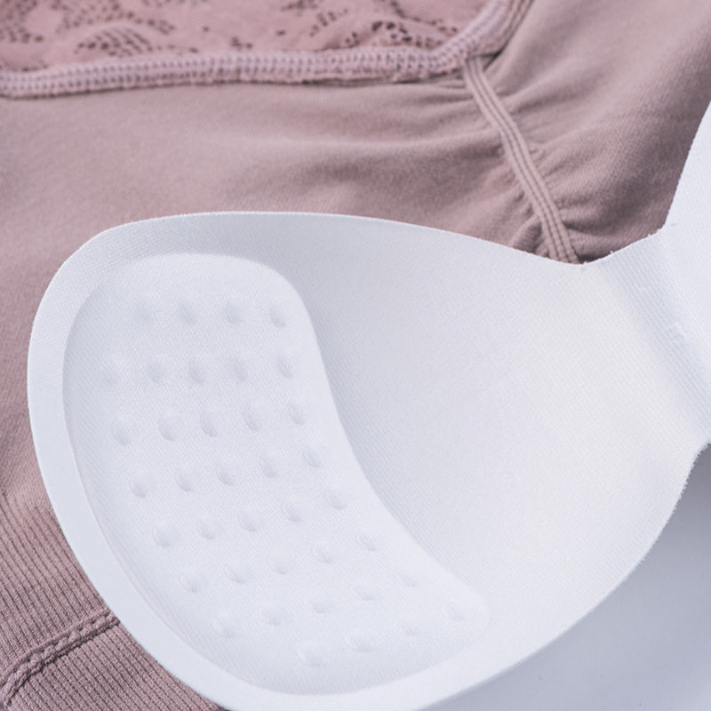 枫之欣蕾丝美背裹胸无缝内衣女士V领带胸垫打底吊带抹胸运动文胸