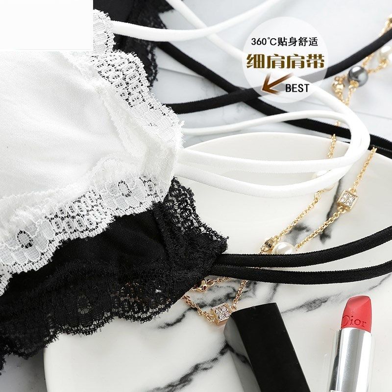 防滑背心式小吊带抹胸内衣内搭性感美胸罩夏天文胸孕妇可爱白?