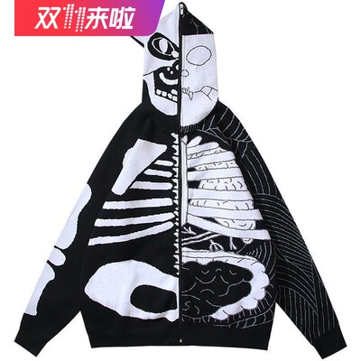 美国RIPNDIP恶搞风骷髅异型毛衣