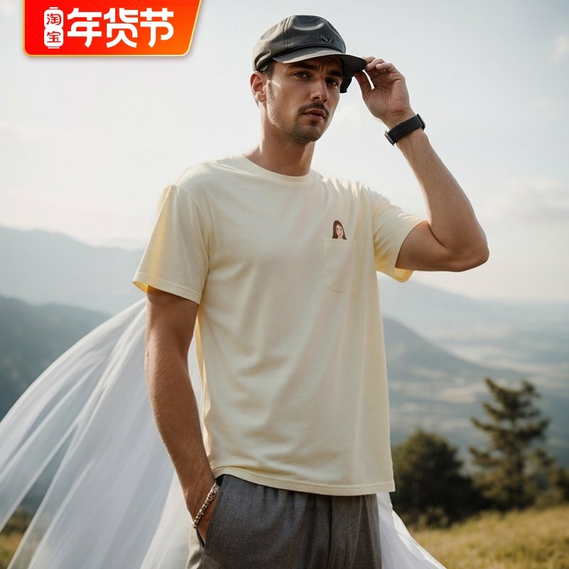 美国潮牌RIPNDIP贱猫纯棉短袖T恤恶搞KITTYS口袋大胸美女男女同款