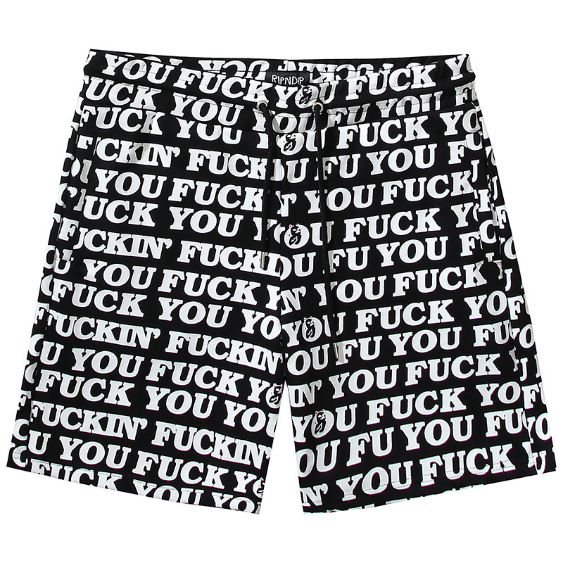 美国RIPNDIP脏话FXXK休闲短裤