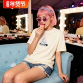 SNACK下午茶男女情侣款 美国潮牌RIPNDIP贱猫短袖 T恤AFTERNOON