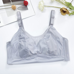 光面无痕无钢圈大码内衣收副乳超薄款大胸显小全罩杯文胸缩胸胸罩
