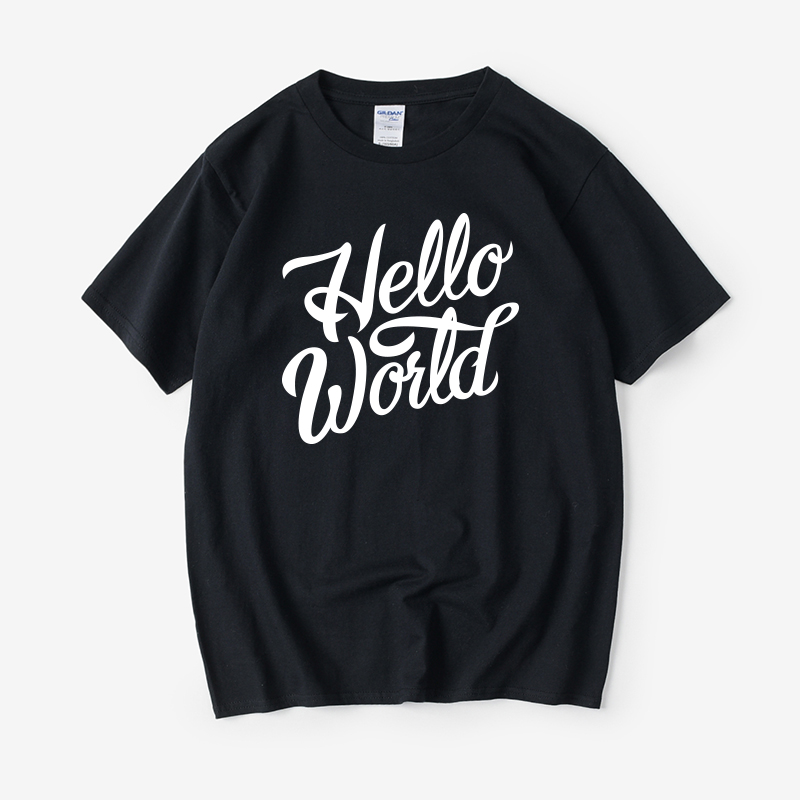 programmer程序员世的界你好 Hello World 极客GEEKT恤短袖圆领夏