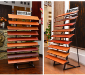 双面 单面 木地板展示架 石材陶瓷瓷砖样品展示架线条地脚线展架