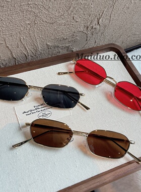 复古金属框方形防紫外线墨镜