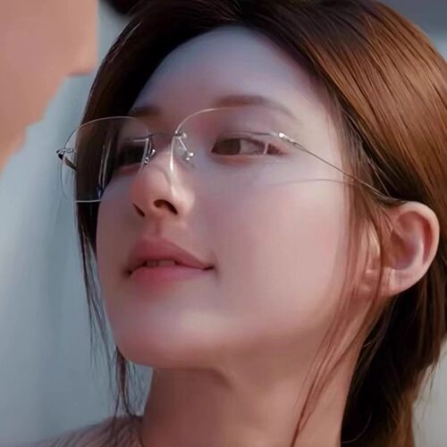 许我耀眼许妍赵露思同款无边框眼镜女高级感近视可配度数素颜纯欲