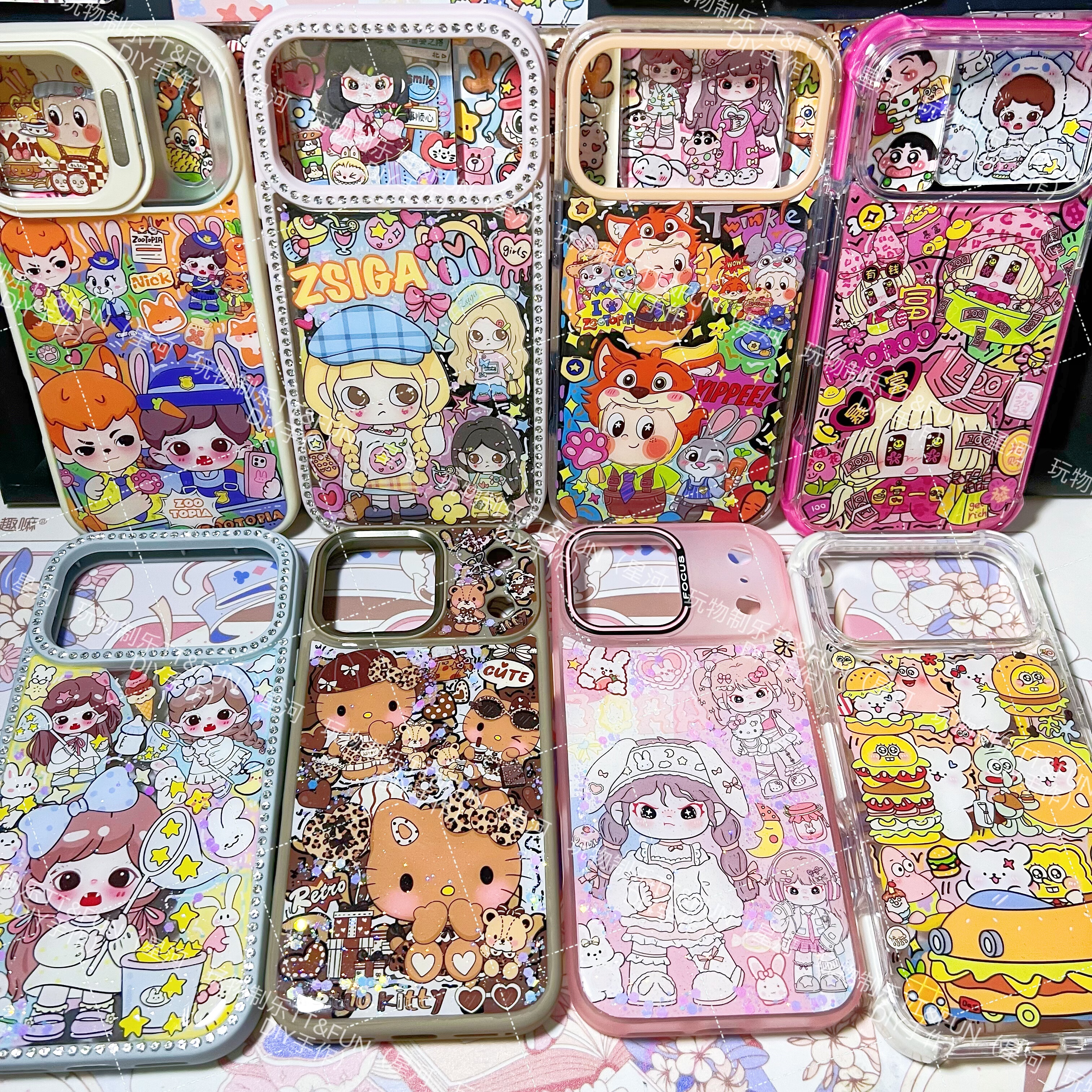 【现货汇总17pm】17promax滴胶手机壳zsiga朵拉kitty个性原创手作