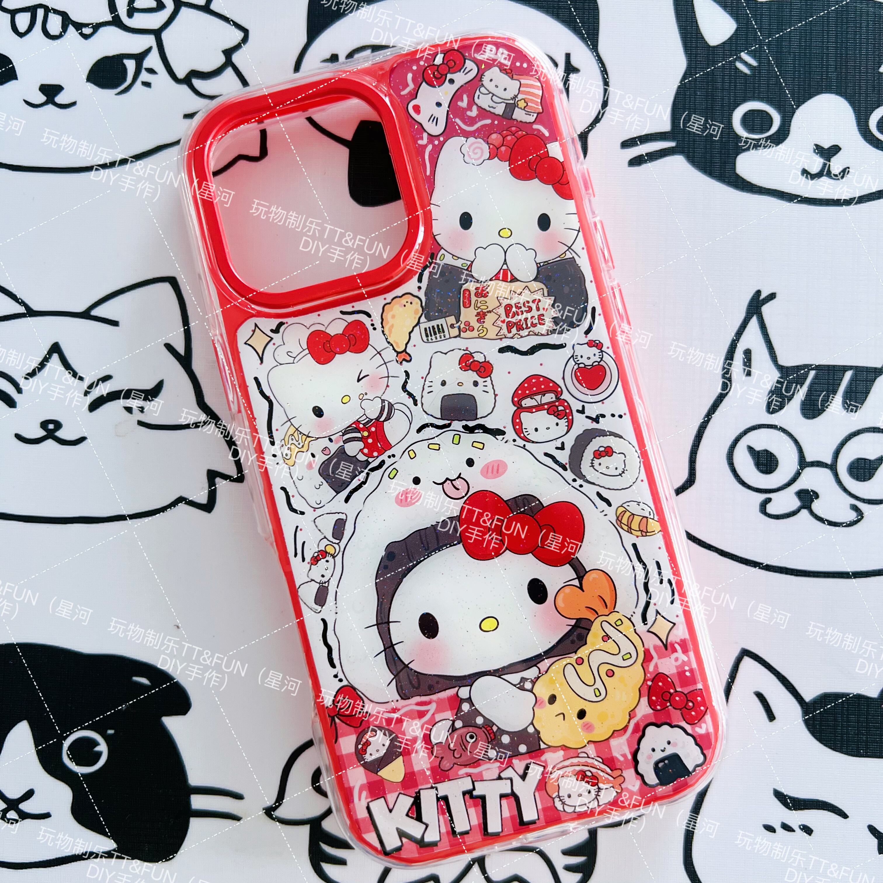 现货滴胶手机壳16pm凯蒂猫hellokitty孤品可定制安卓苹果16promax