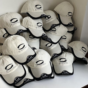 千禧y2k 鸭舌帽宽帽檐显脸小防晒遮阳帽 拼色棒球帽子女百搭情侣款