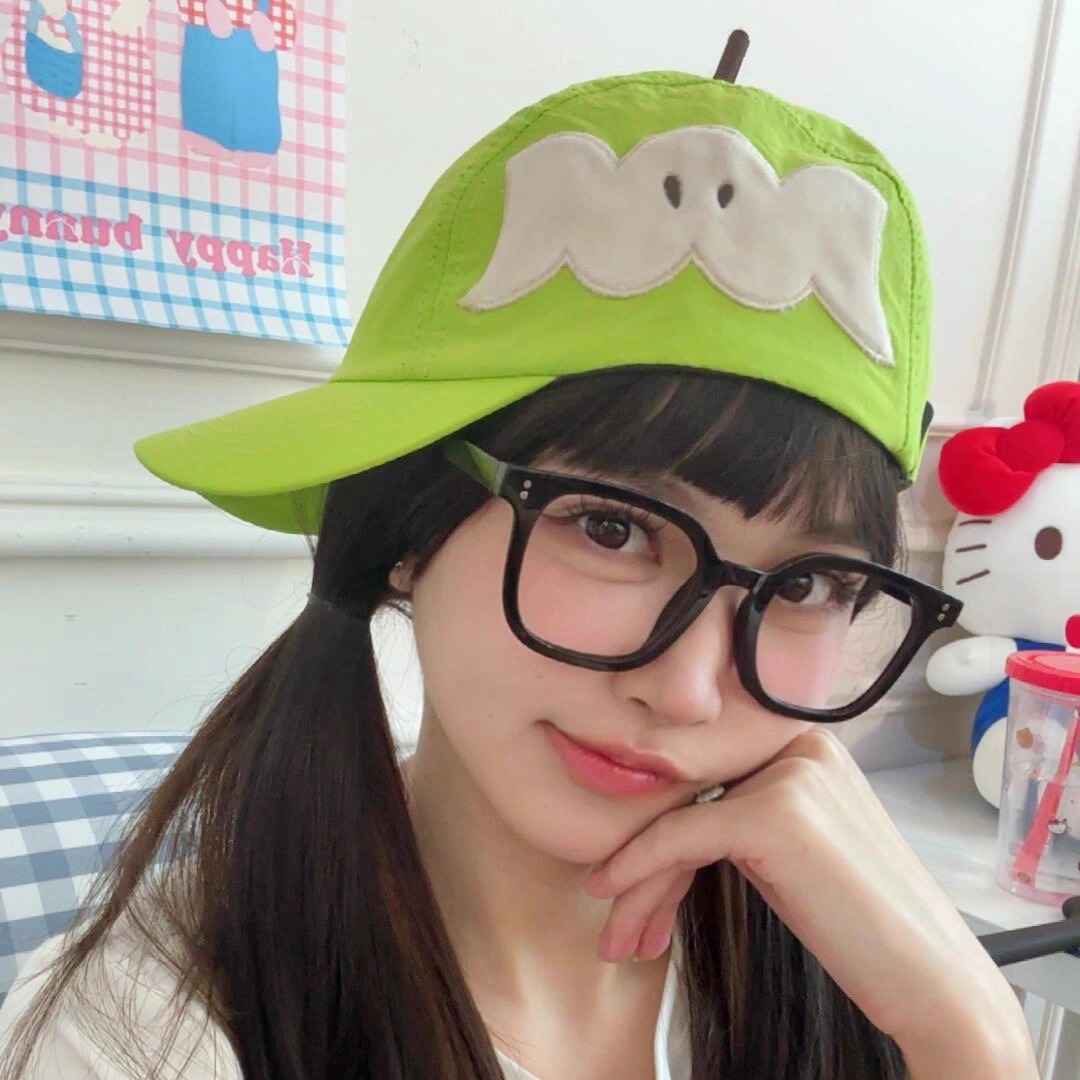 可爱原创创意鸳鸯苹果棒球帽子女夏季出游遮阳防晒情侣百搭鸭舌帽