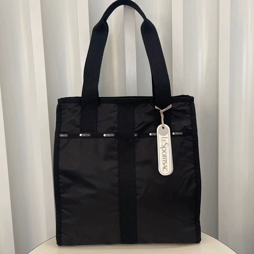 Сверхлегкая вместительная и большая черная сумка на одно плечо для документов