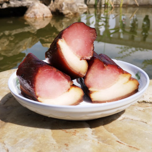 恩施土家腊肉 传统农家自制烟熏手工土猪肉 晓姚腊后腿肉500g