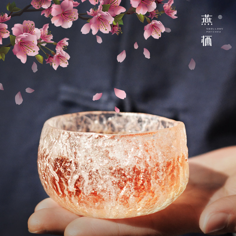 冰冻烧古法琉璃耐热手工硝子茶杯图片