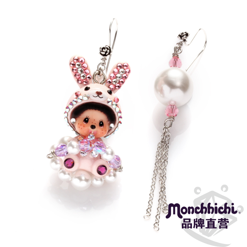 日韩风仿珍珠流苏长款耳饰品