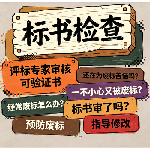 标书检查暗标核查标书审查投标文件废标项检查审核专家审标ba