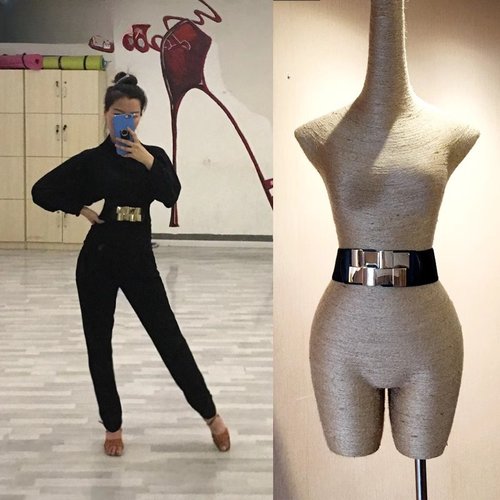 时尚弹力拉丁舞腰带显瘦