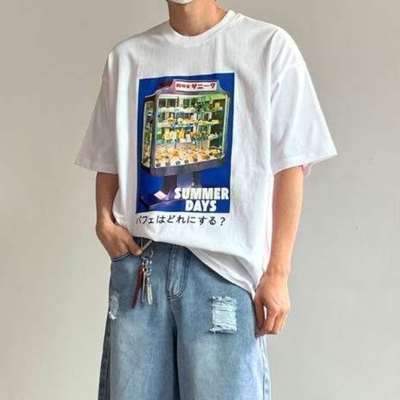 韩国代购男装福利秒杀UNION SEOUL卡通动漫抽象设计师短袖T恤