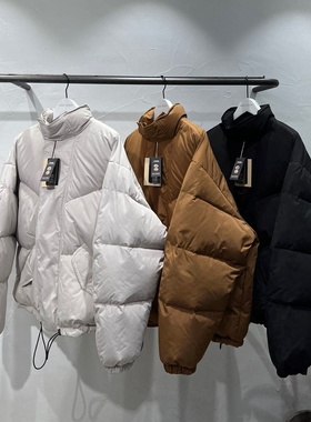 韩国代购男装直播福利秒杀AVEC立领百货级高奢羽绒服阔版蓬松外套