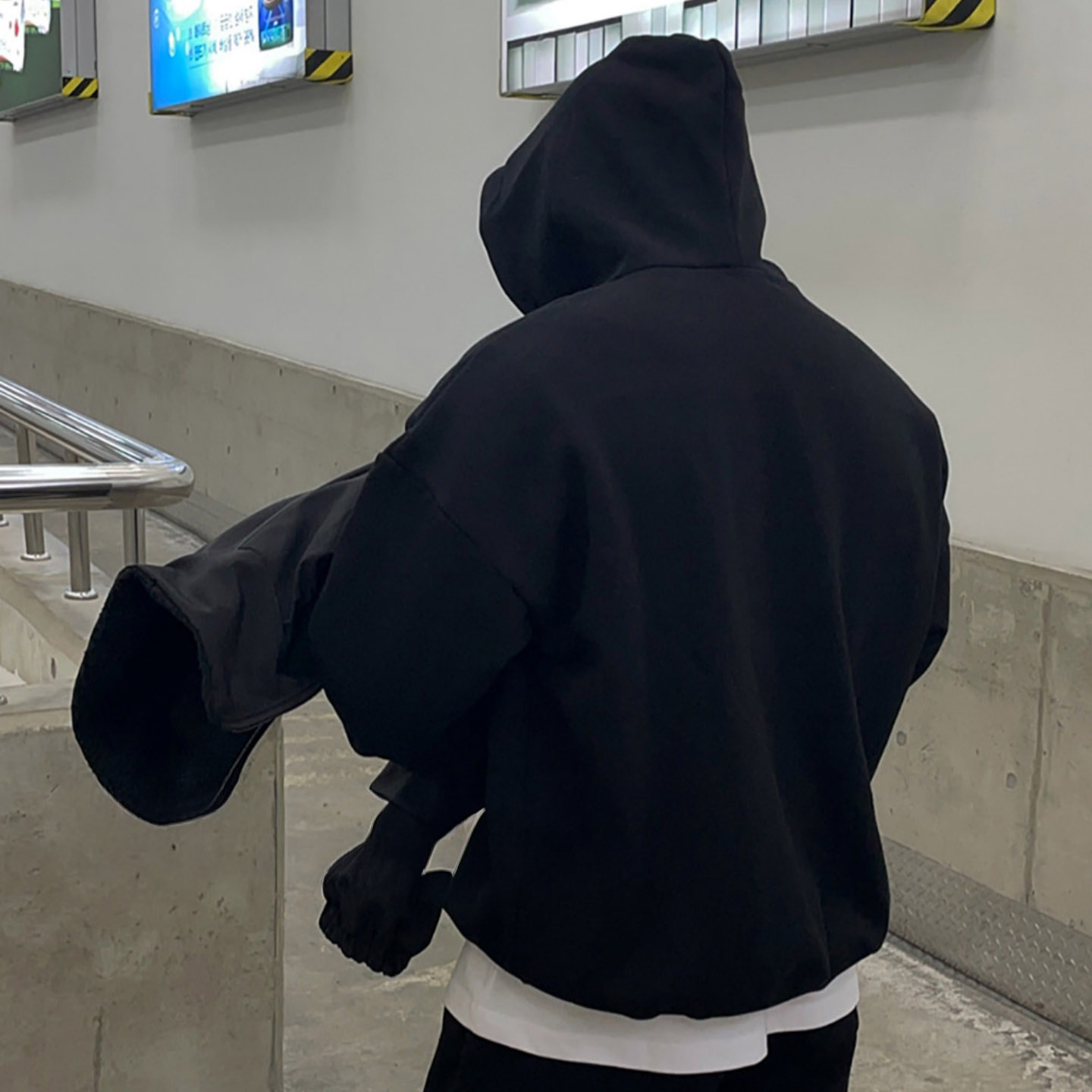 韩国男装秋冬加绒简约基础款卫衣