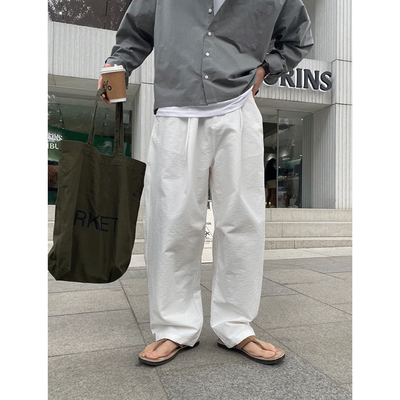 韩国代购高奢轻薄尼龙松紧腰长裤