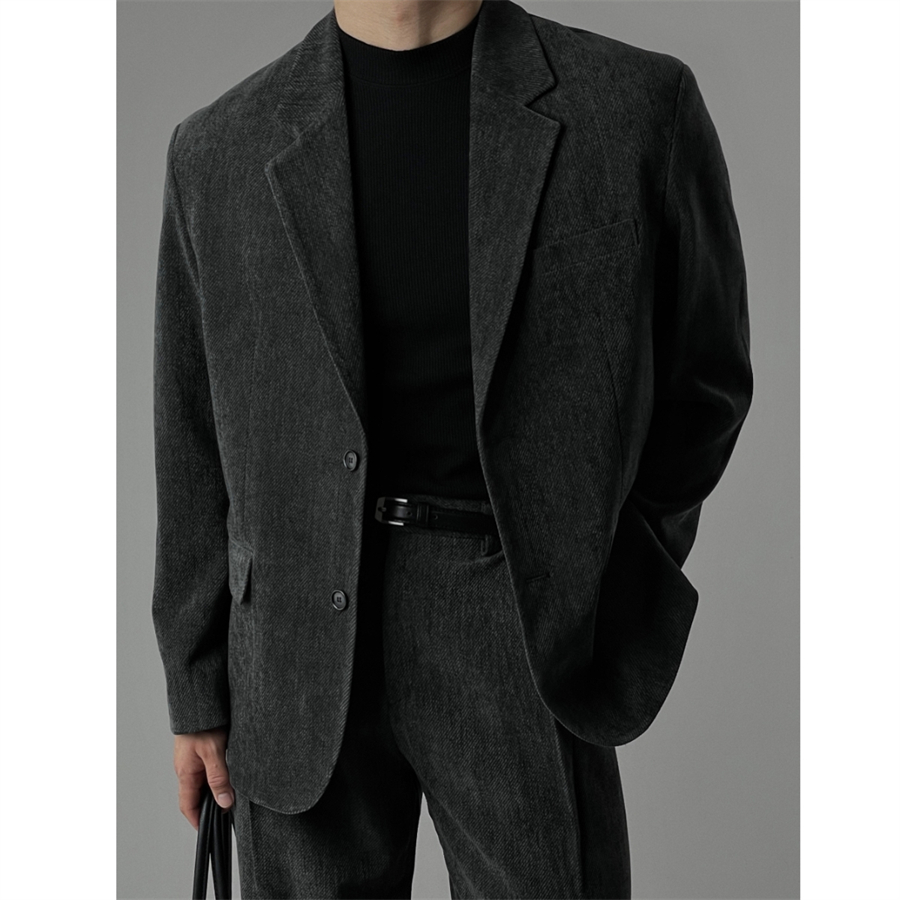 韩国男装斜纹面料秋冬商务西服