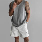 T恤宽松背心 U型圆领舒适纯棉重工百搭打底无袖 MRDONG韩国男装 代购