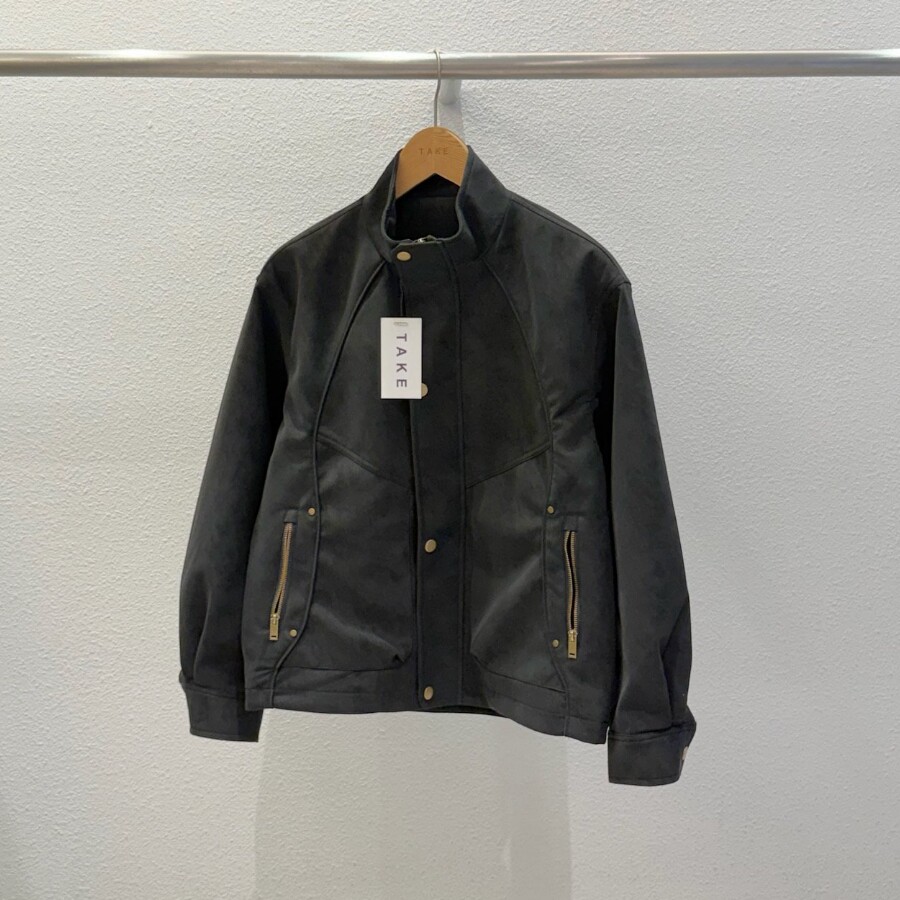 MRDONG韩国代购男装立领拉链皮质夹克短款轮廓机车风重工质感款强