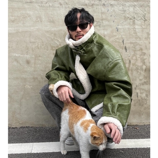 秋冬夹克外套 直播OWN设计师PU皮毛一体男女同款 福利秒杀 韩国代购