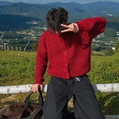 fleur重工羊毛混纺圆领男女开衫 韩国代购 直播男女福利秒杀 外套