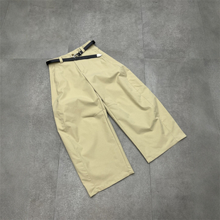 韩国代购 直播NOTCH韩产高品阔腿男女掐褶春夏轻奢小众质感休闲裤