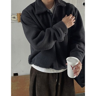 POLO衫 摇粒绒亲肤保暖cropped短款 翻领卫衣T恤 代购 MRDONG韩国男装