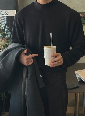 MRDONG韩国代购男装LOGAN半领打底纯色8色保暖内搭针织衫T恤