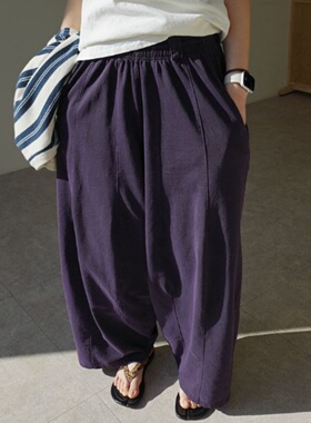 MRDONG韩国代购男女立体打褶剪裁宽松廓形阔腿气质休闲裤长裤款