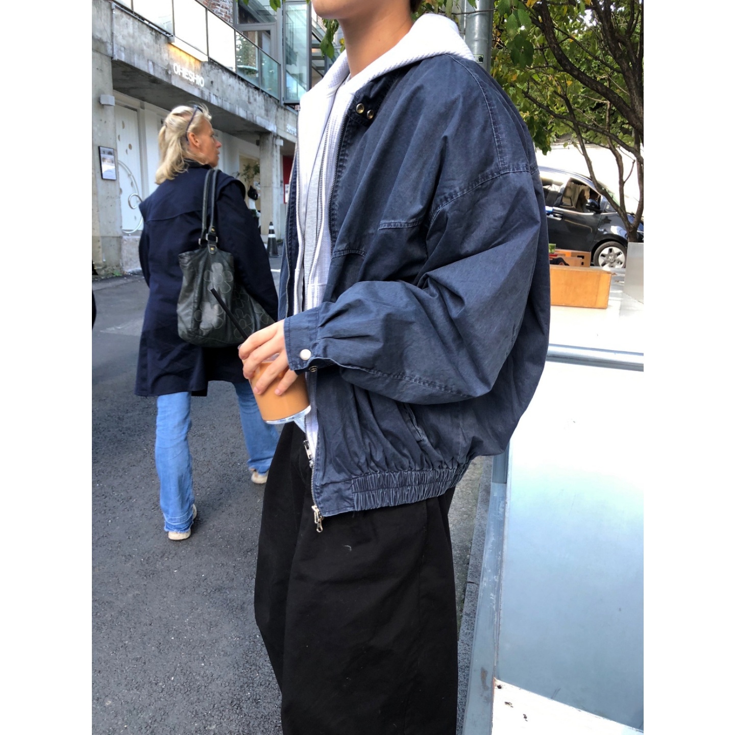 韩国男装水洗迷人色调立领夹克