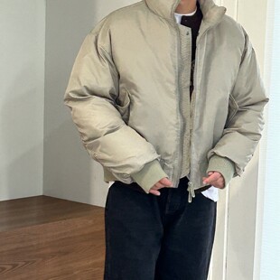 福利韩国代购东大门男装直播立领蓬松MA-1飞行棉服夹克外套
