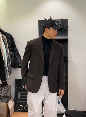 韩国男装代购直播I'll stage男女人造丝天丝羊毛百货短款休闲西装