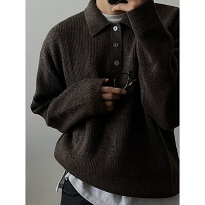 韩国代购重磅粗针立体纹理毛衣