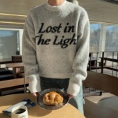 韩国代购 直播男女福利秒杀 MOLE提花羊毛重工撞色高档针织轻奢毛衣