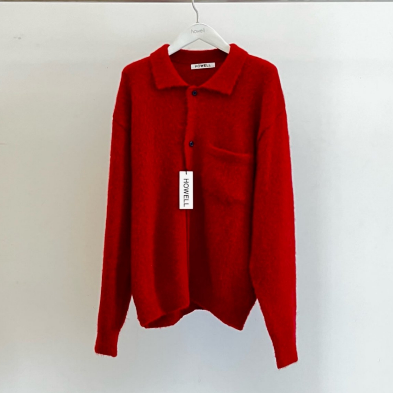 韩国男装羊驼毛羊毛混纺绒感开衫